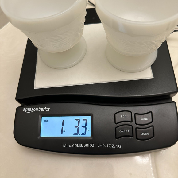 2 VINTAGE--Indiana Glass Milk Glass, footed dessert cup, Harvest Grape - Picture 7 of 7